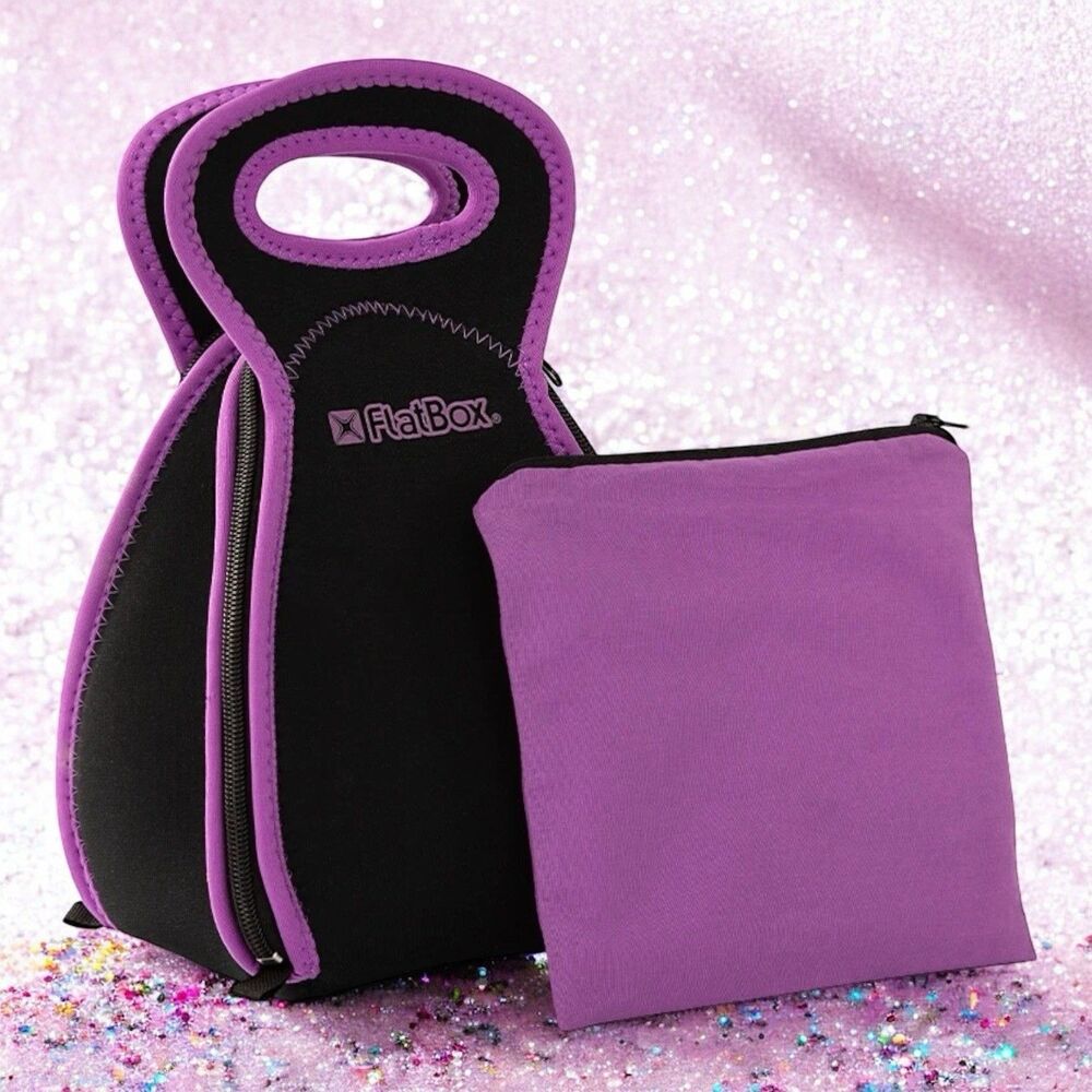 FabFitFun X FlatBox Plus Design And Sandwich Bag in Purple/Black NWT